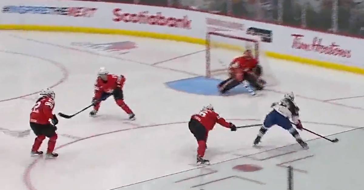 Here she scores the fastest goal in World Cup history after just