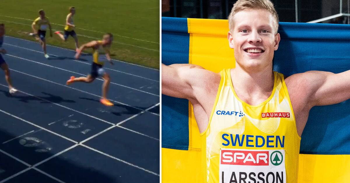 Här springer Henrik Larsson rekordsnabbt i för stark medvind SVT Sport
