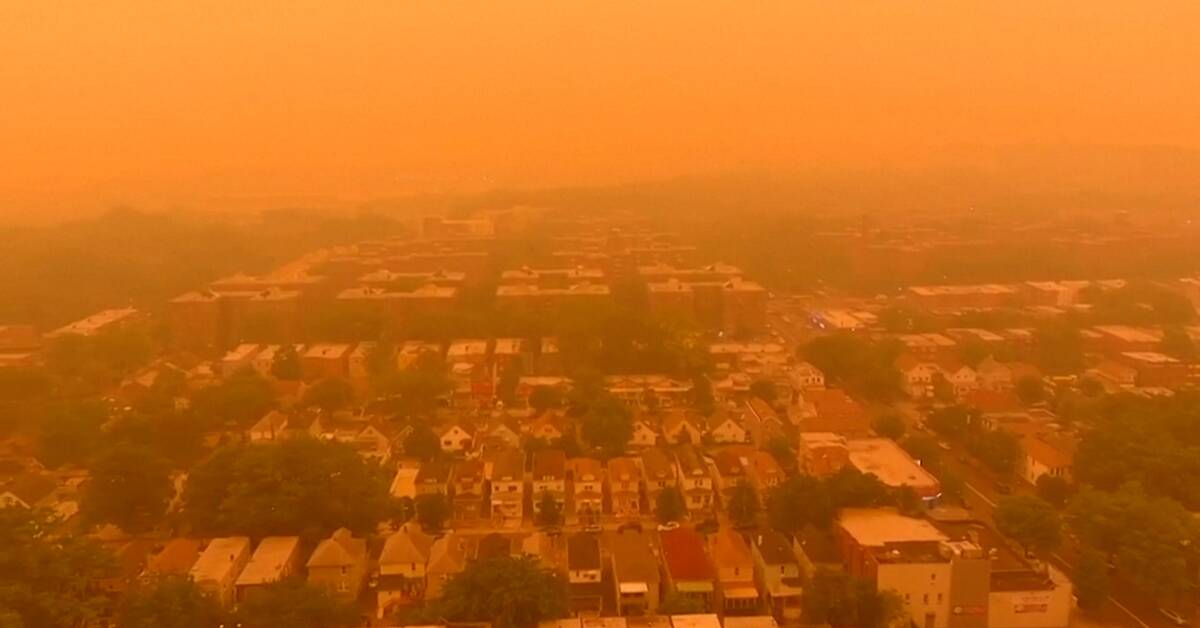 Fire smoke from Canada poses a health hazard to the northeastern United States