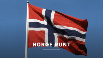 En norsk flagga. - Norge runt