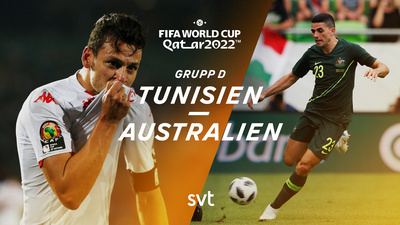 Tunisiens Youssef Msakni och Australiens Tom Rogi?. - FIFA Fotbolls-VM 2022