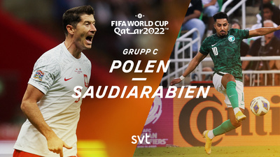 Polens Robert Lewandowski och Saudiarabiens. - FIFA Fotbolls-VM 2022
