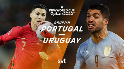 Cristiano Ronaldos Portugal möter Luis Suarez Uruguay. - FIFA Fotbolls-VM 2022