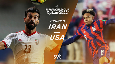 Iran med Ramin Rezaeian möter Weston Mckennies USA. - FIFA Fotbolls-VM 2022