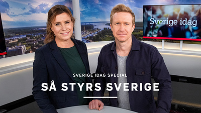 Sverige idag special med programledarna Helena Wink och Per-Anders Fredriksson.