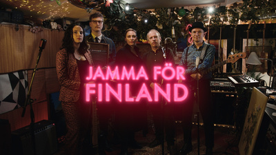 Sundus Abdulghani, Mikael Tuominen, Mirella Hautala, Nikolai Äystö och Jussi Haavisto. - Jamma för Finland