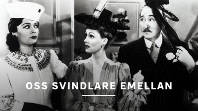 Adolphe Menjou, Martha Scott och Pola Negri i den amerikanska crazy-komedin från 1943. - Oss svindlare emellan