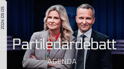 Partiledarna möts i direktsänd debatt. Programledare: Camilla Kvartoft och Anders Holmberg. - Partiledardebatt - del 1