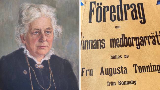 Augusta Tonning från Ronneby stred för kvinnlig rösträtt