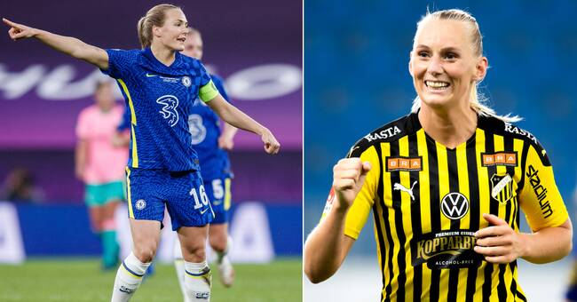 Stina Blackstenius och Magdalena Eriksson kan bli årets spelare