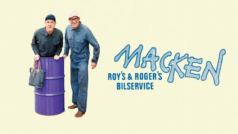 Roy (Anders Eriksson) och Roger (Jan Rippe). - Macken - Roys & Rogers Bilservice