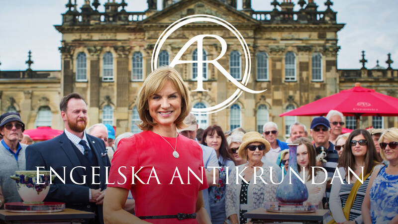 Fiona Bruce i Engelska Antikrundan.