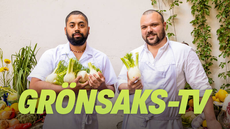 Grönsakskockarna Knoll och Abi bjuder på matlagning och attityd. - Grönsaks-tv