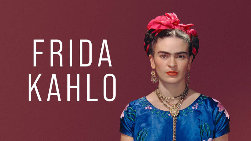Frida in blue dress, konstnären Frida Kahlo.