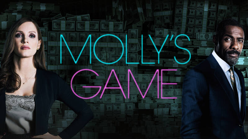 Molly Bloom (Jessica Chastain) och Charlie Jaffey (Idris Elba). - Molly's game