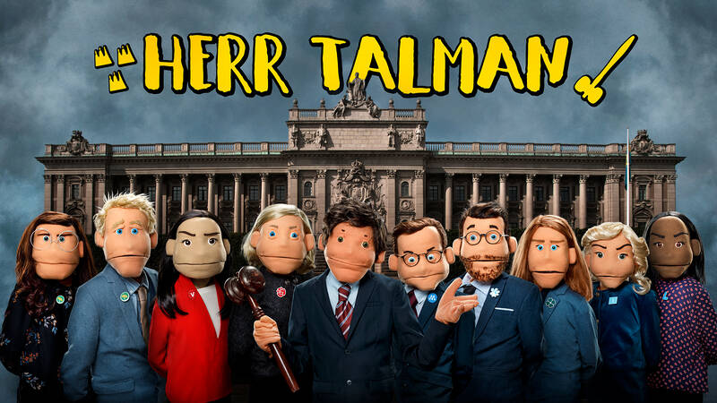 Herr Talman tar ett vördnadslöst komedi-grepp om politiken med skruvade dock-versioner av våra partiledare.