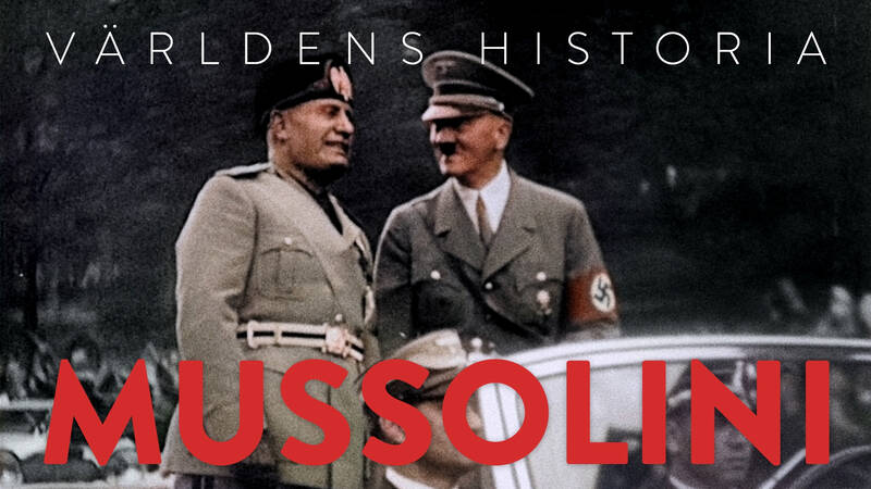 Benito Mussolini och Adolf Hitler. - Världens historia: Mussolini