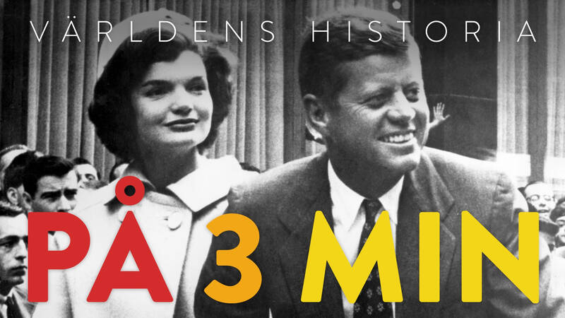 John F. Kennedy är en populär president i USA på 60-talet. När han brutalt mördas under en kortege i Dallas vänder allt. Vad händer? Vem sköt honom? - Världens historia på tre minuter