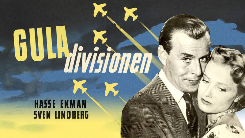 Hasse Ekman som kapten Wreting i den svenska långfilmen Gula divisionen från 1954.