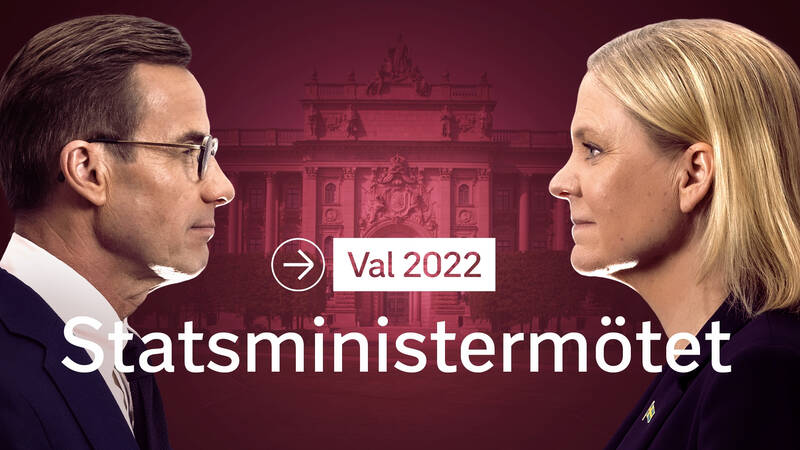 Statsministerkandidaterna Magdalena Andersson (S) och Ulf Kristersson (M). - Val 2022: Statsministermötet