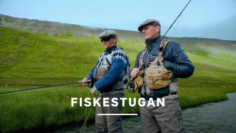 Tvillingarna och sportfiskeentusiasterna Ásmundur och Gunnar tar på fisketur till olika platser runt omkring på Island. - Fiskestugan