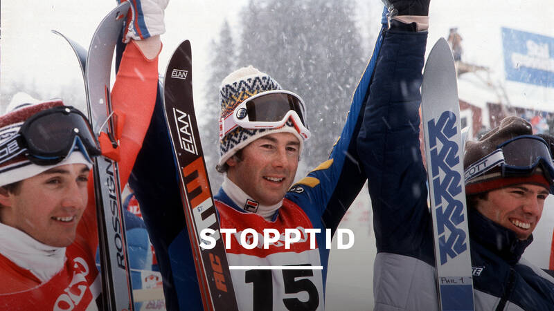 Ingemar Stenmark som vinnare i Åre 1979. - Stopptid