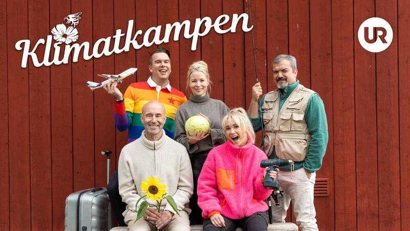 Klimatkampen - Säsong 2:  Farao, Julia Duvenius, Dragomir och Ellen, samt Mark Lewengood.
