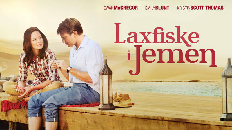 Harriet (Emily Blunt) och Alfred (Ewan McGregor). - Laxfiske i Jemen