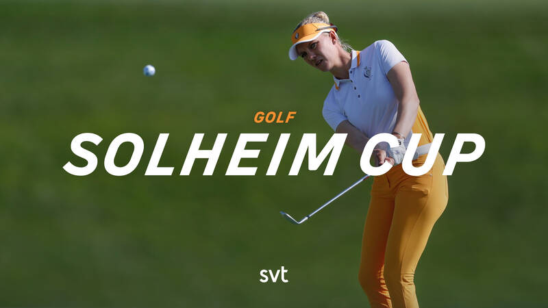Madelene Sagström från Team Europa i Solheim Cup. - Golf: Solheim cup