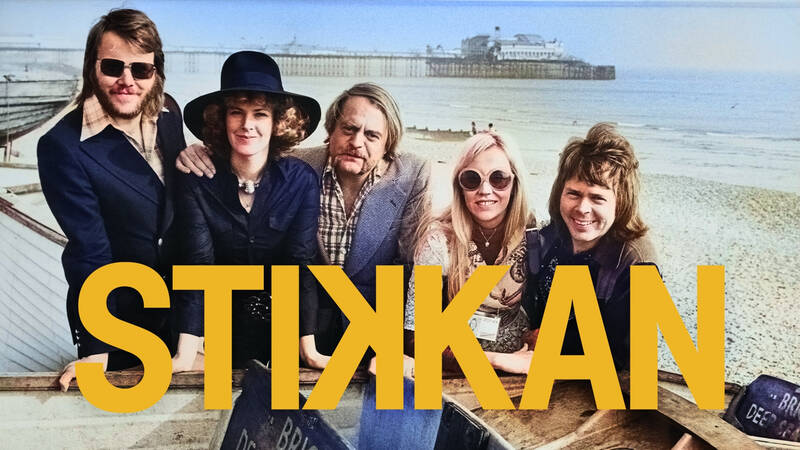 Stikkan Anderson med ABBA, Brighton beach.