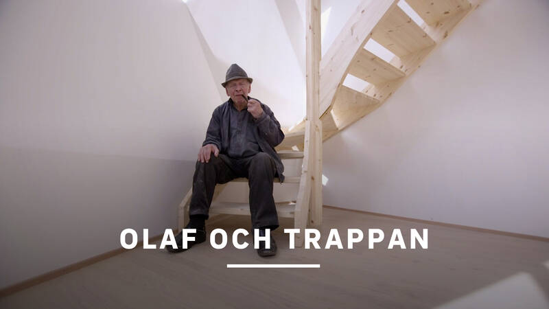 Nästan 400 trappor har Olaf Haldansen tillverkat under sitt 92-åriga liv. Nu får han uppdraget att bygga ännu en. - Olaf och trappan