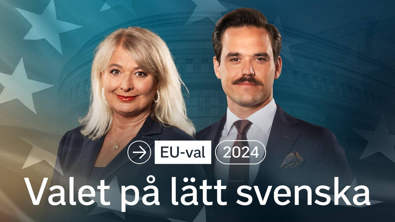 Programledare är Anna Olsdotter Arnmar  och Niklas Sobieski. - EU-val 2024: Utfrågningen på lätt svenska