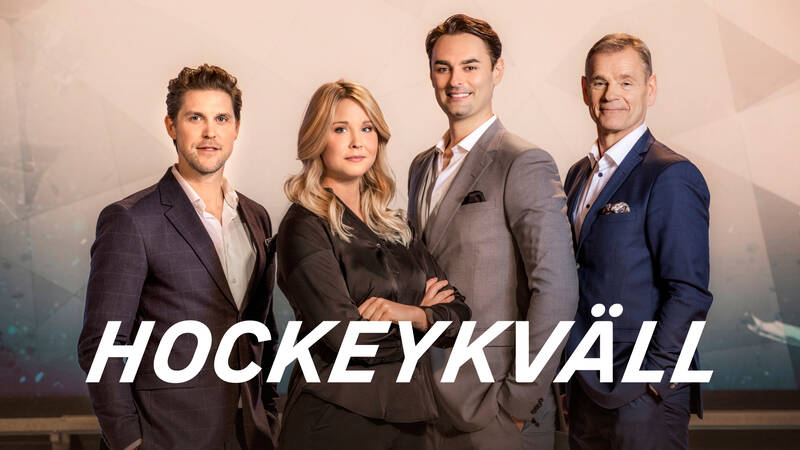 Jonas Andersson, Johanna Dahlén, Dusan Umicevic och Håkan Loob - Hockeykväll