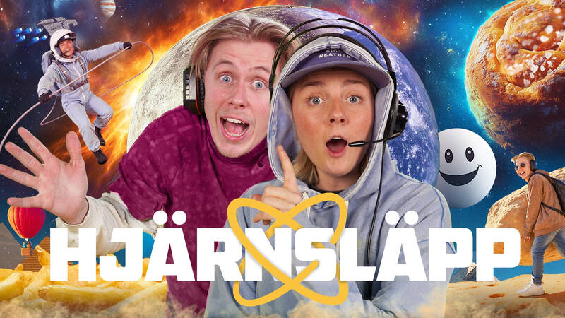 Hjärnsläpp. Programledare Manfred Erlandsson och Anna Claesson.