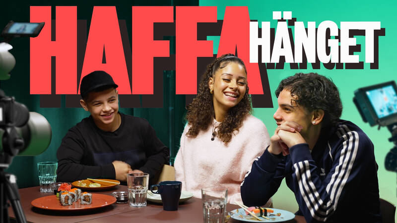 Haffahänget. Ibrahim Al Saloum, Lola Lagercrantz och Yoel Pena.