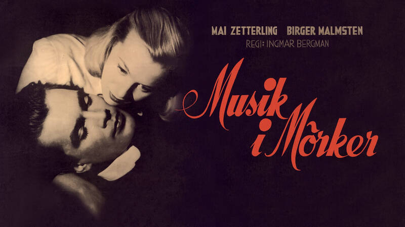 Ingrid (Mai Zetterling) och Bengt (Birger Malmsten). - Musik i mörker