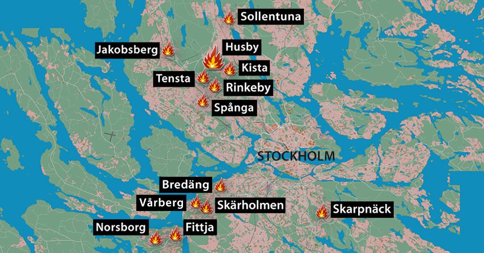Brander I Ett Tiotal Fororter I Natt Svt Nyheter