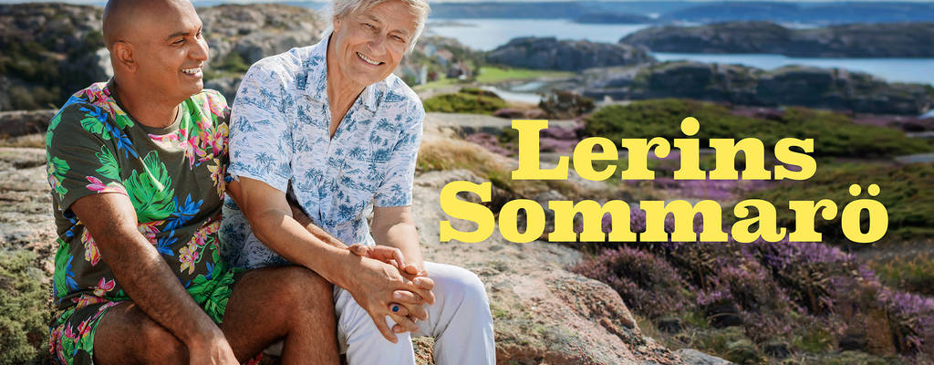 Lars Lerin och Junior i programmet Lerins sommarö.