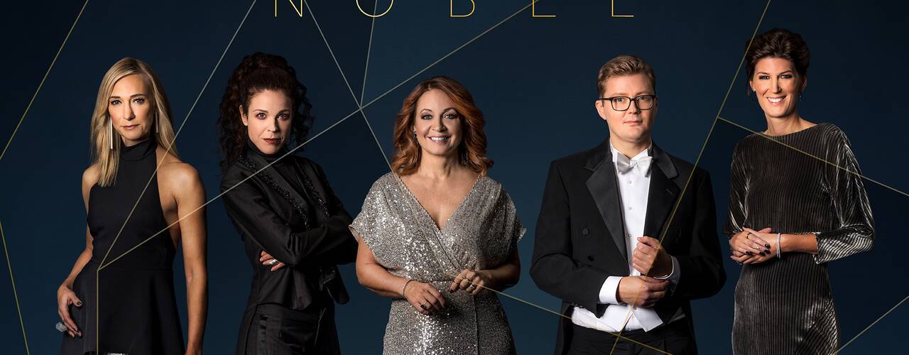 Victoria Dyring, Jessika Gedin, Pernilla Månsson Colt, Gustav Källstrand och Cecilia Gralde.