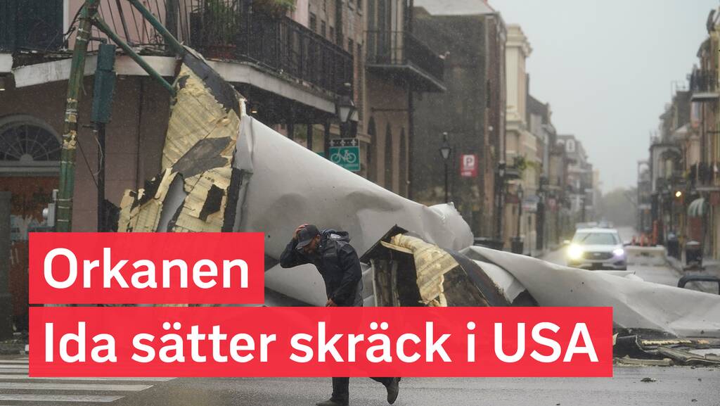 EXTREMVÄDER: Hela New Orleans strömlöst i orkanen Idas framfart