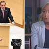 Stefan Löven (S) och Nooshi Dadgostar (V) under partiledardebatten i riksdagen / Elisabeth Marmorstein, inrikespolitisk kommentator.