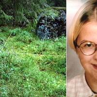 Bild på skogsområde ur polisens förundersökning och porträttbild på Malin Lindström.