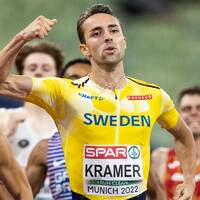 Andreas Kramer vann sin semifinal på 800 meter.