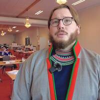 Sametingets ordförande Daniel Holst Vinka (JoF).