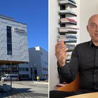 Bild på Höglandssjukhuset samt på Pierre Cherfan, läkare region Jönköpings län.