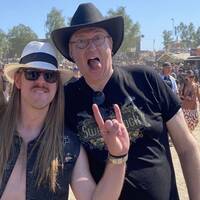 Johannes Adolfsson från Östersund och Per Ackelind från Umeå, Sweden Rocks inofficella festivalguider.