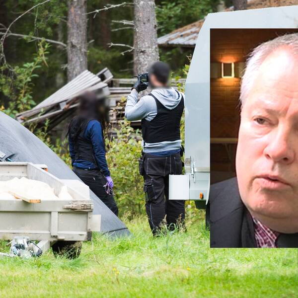 Polis gör tillslag mot misstänkt grovt jaktbrott, åklagare Christer B Jarlås infälld i bilden