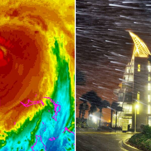 Orkanen Matthew har dragit in över i Florida.