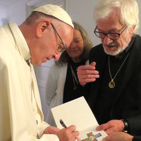 Båstadsbon Carlos Luna fick ett privat möte med påven i dag.