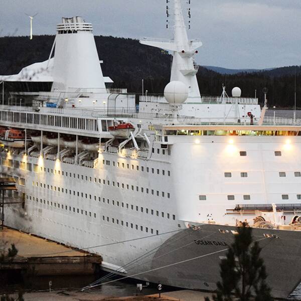 Fartyget Ocean Gala i novemberskymning.